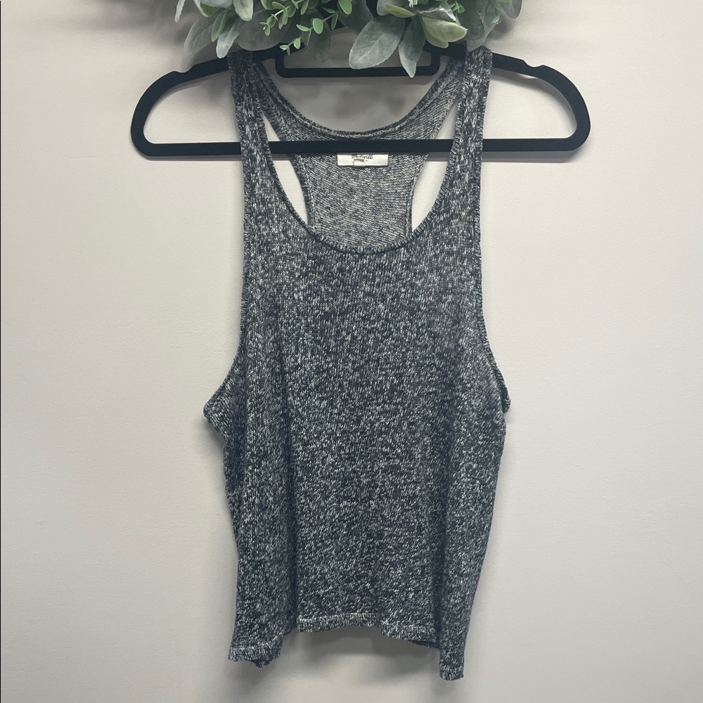 Madewell 15464 100% Linen Marled Sleeveless Sweater Tank S